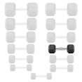 thumbnail image 4 of Philosophy Gym Rubber Coated Hex Dumbbell Hand Weights, 15 lb Pair, 4 of 6