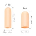 thumbnail image 2 of 10 Pieces Gel Finger Protector Finger Cots Silicone Finger Cover Cap Gel Finger Sleeves Finger Support for Finger Cracking, Finger Trigger (Apricot), 2 of 7