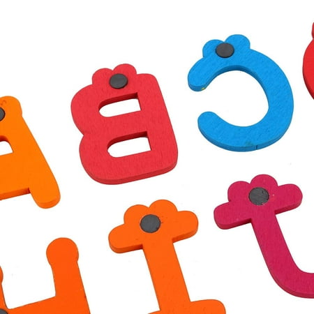 Rdeghly 26 pièces / ensemble lettres A-Z enfants Alphabet en bois aimant de  réfrigérateur enfant jouet éducatif, aimant de réfrigérateur Alphabet,  lettres de l'alphabet aimant de