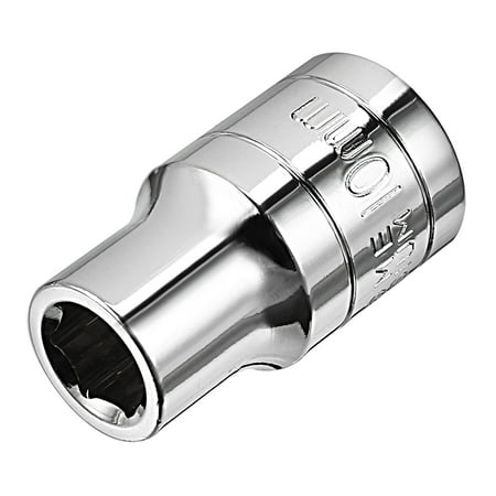 

1/2-inch Drive 10mm 6-Point Shallow Socket Cr-V
