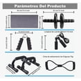 thumbnail image 3 of Kit Ejercicio 12 Rodillo Abdominal Barras Push-up Ejercitado, 3 of 4