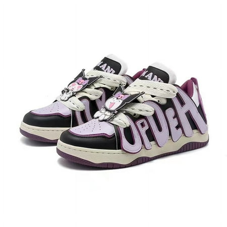 

SHYPM Letter shoes color matching fashion sneakers aesthetic chic design comfortable soft sole non-slip beach travel