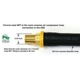 thumbnail image 5 of 8.5-inch Short Air Compressor Hose: 1/4' Male NPT to 1/4' Male NPT Connections, 5 of 12