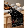 thumbnail image 3 of Hokiten Table Runners 72 Inches Long Dress Scarves, Christmas Tree, Farmhouse Kitchen/Dining Table Runner, Coffee Tablerunners, Rustic Buffalo Snowflake Red Green Black 16x72 Inch, 3 of 7