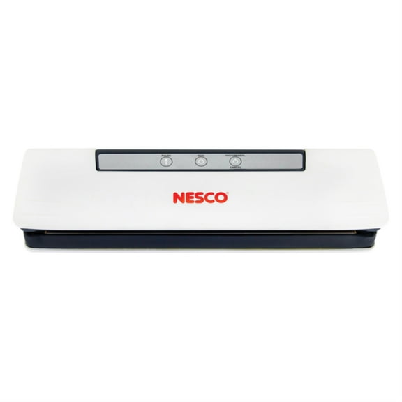 Nesco Compact Vacuum Sealer Machine, White Food Sealer With Quiet Operation, Pulse Mode, Includes (10) Pre-Cut Bags, For Kitchen Storage & Meal Prep