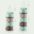 thumbnail image 5 of Walbest 3/ 4 Layers Stackable Baby Formula Dispenser, Portable Baby Feeding Milk Powder Container with Carry Handle for Travel, Non Spill Stackable Snack Storage Box, Pack of 1, 5 of 7