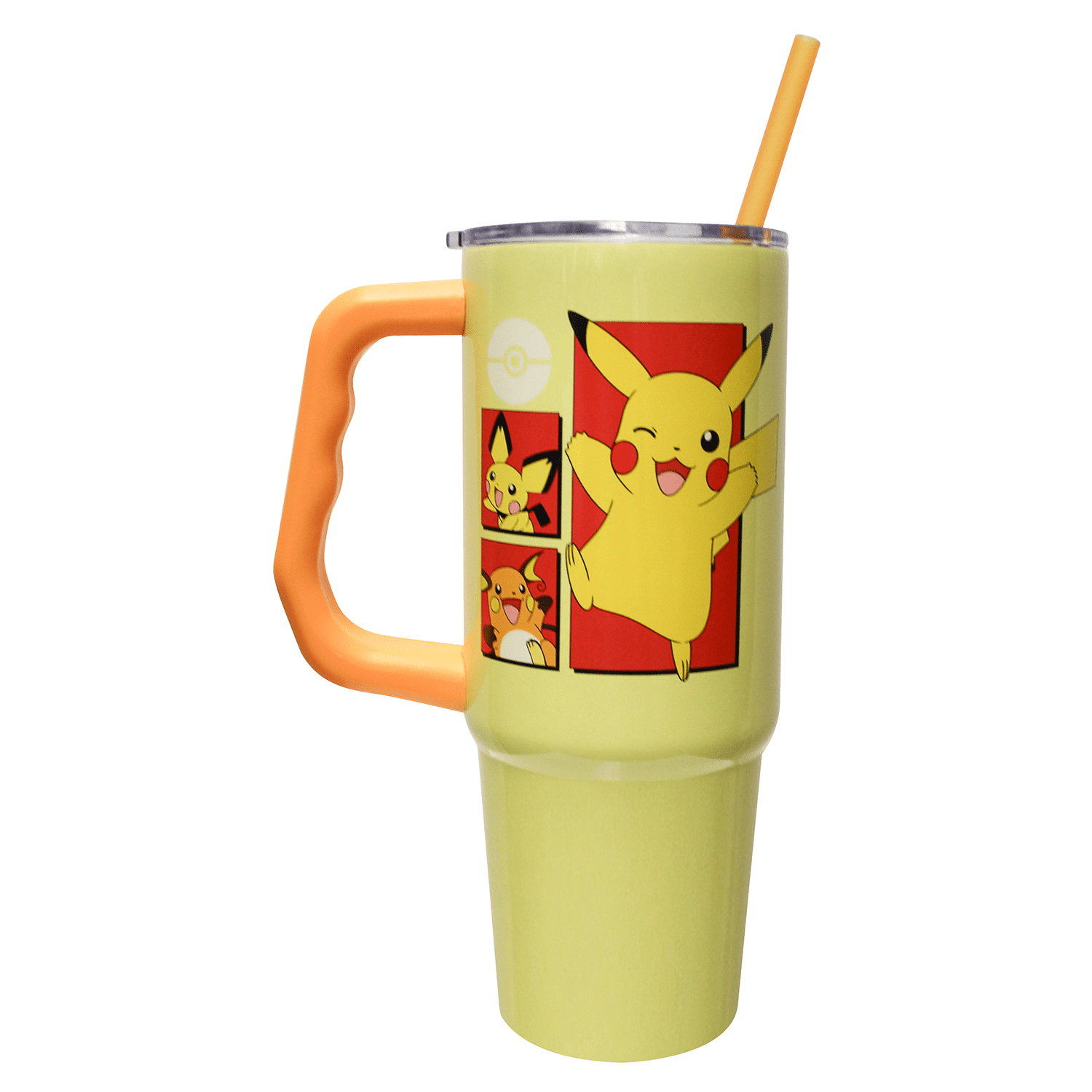 Pokémon Pikachu Evolutions 30 fl oz Stainless Steel Tumbler with Handle and Straw