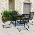 thumbnail image 1 of vidaXL 5 Piece Outdoor Dining Set Poly Rattan and Glass, 1 of 5