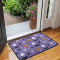 thumbnail image 2 of Halloween Pumpkin Ghost Door Mat Decorations Horror Pumpkin Ghost Welcome Mat Funny the Indoor Door Mat/Outdoor Crystal Velvet 30x17 Inches, 2 of 7