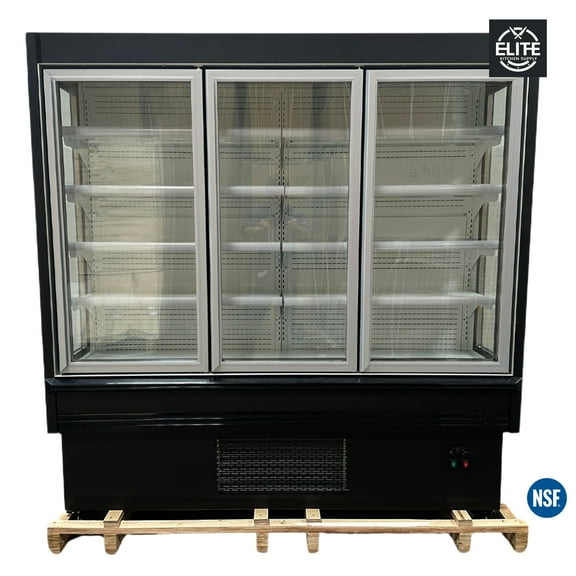76 in. Commercial Swing Glass Door Merchandiser Refrigerator 28 Cu.Ft. Beverage Fridge, Flower Cooler, NSF