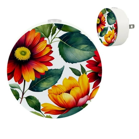 

YZUOUZY Lamp for Bedroom Bedside Lamp Small Bedside Lamps Set of 2 Passiflora Hibiscus Flowers Floral