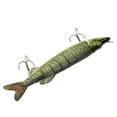 thumbnail image 2 of 3X 20cm 66G Verosimil Multi-Articulado 8 Segmentos Muskallonga Americano Senuelo de Pesca Cebo Nadar Cebo de Manivela Cebo Duro Anzuelo Aparejo Verde de Ejercito, 2 of 6
