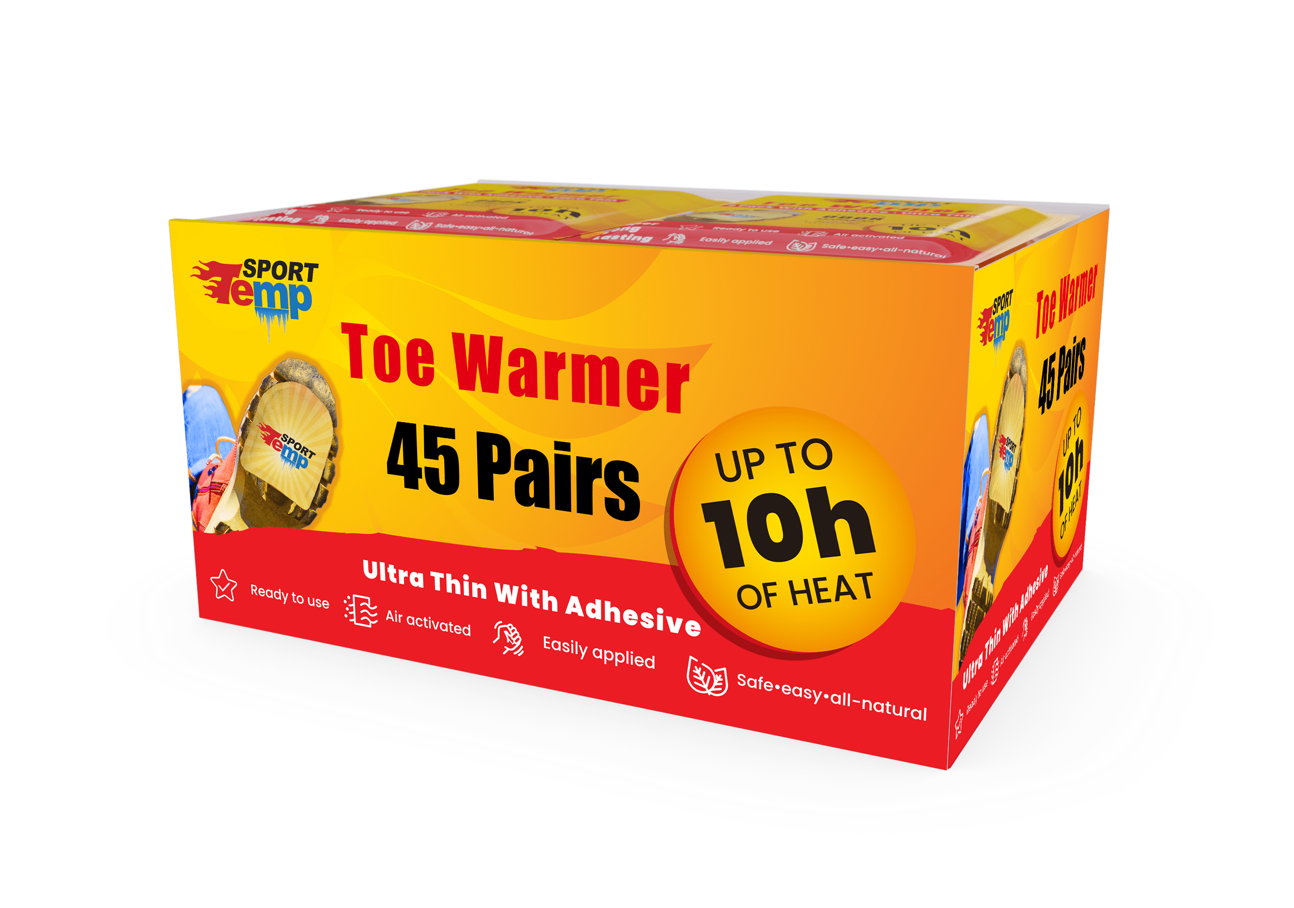 Toe Warmers (45 Pairs) Up to 10 Hours of Heat, Easily Apply with