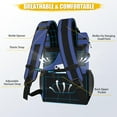 thumbnail image 6 of KANCOKIT Backpack Cooler, 40 Cans Leakproof Cooler Backpack with Padded Top Handle, Large Waterproof Insulated Camping Coolers for Beach Picnic Travel Fishing BBQ, Blue, 6 of 7