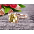 thumbnail image 6 of 2.05 Carat 7mm Cushion Cut Champagne Diamond Moissanite Engagement Ring Wedding Ring Promise Ring 10k Rose Gold Claw Prong Stacking Band Anniversary Gift, 6 of 6