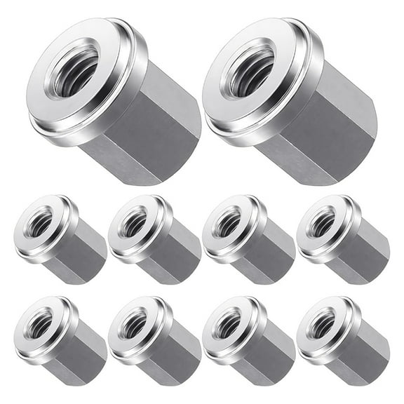 10 Pcs 3/8inch Battery Stud Nut Battery Stainless Steel Closed Nut for Standard 3/8inch Stud,10 * battery nuts,Silver