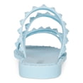 thumbnail image 2 of STEVE MADDEN Womens Light Blue Studded Strappy Skyler-j Square Toe Block Heel Slip On Slide Sandals Shoes 6 M, 2 of 4
