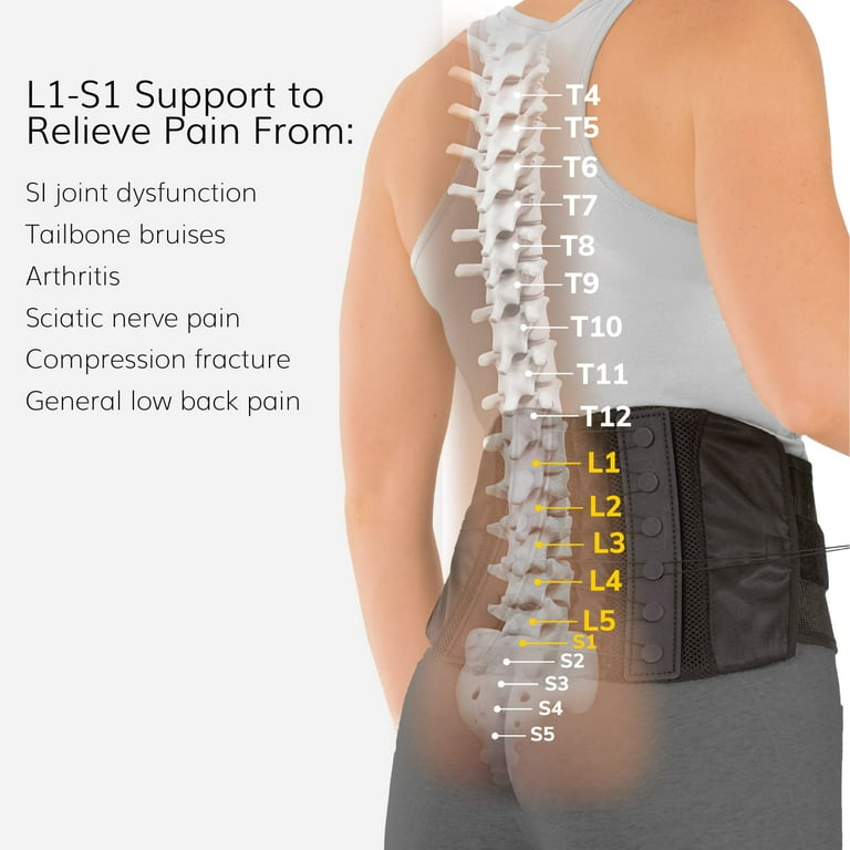 Back Brace for Lower Back Pain Lumbar Corset Back Support Belt for Men and Women Scoliosis Sciatica Pain Spinal Stenosis Herniated Disc Relief FSA Eligible Fits 28 60 Waist Walmart