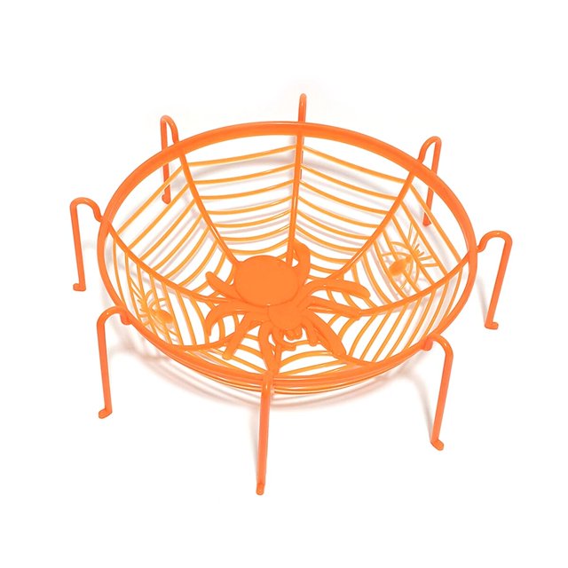 Cuenco de telaraña para Halloween, 1/3 piezas, negro, naranja, Morado, plato de fruta, paquete de cesta de dulces, decoración de truco o trato para Halloween