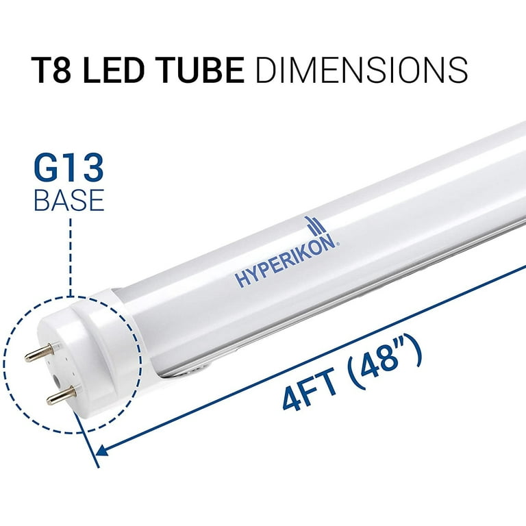 Hyperikon 4 Foot LED Tube T8 T10 T12 40 Watt Replacement 18W