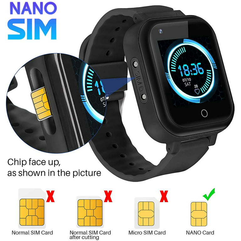Kids Smart Watch - IP67 Waterproof 4G Smart Watch for Kids with Tracker and Calling, Gizmo Cell Phone Watch Age 3-15 Years Old Girls Boys SIM Card WiFi Games （