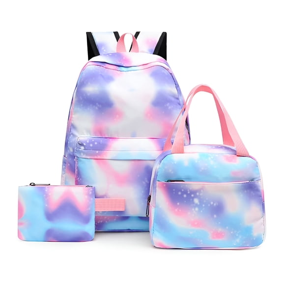 TELOLY Tie Dye Ink Backpack Student School Bookbag Lunch Box