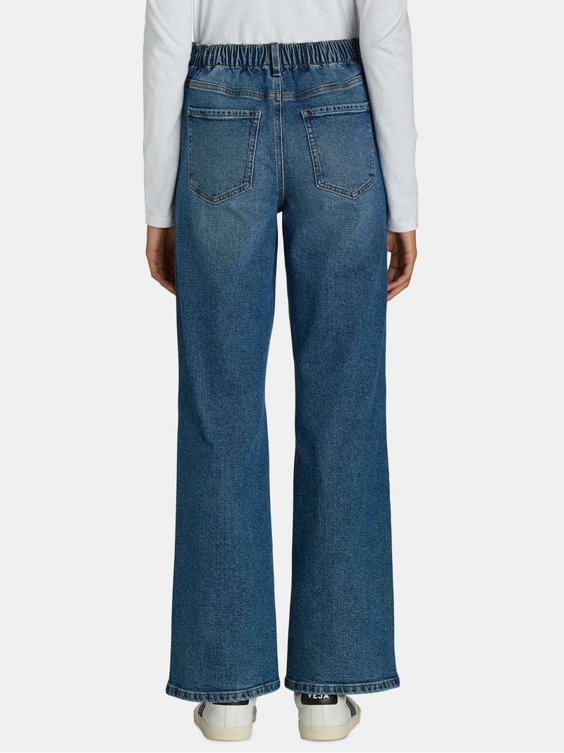 No Boundaries High Rise Baggy Wide Leg Jeans, 32'' Inseam