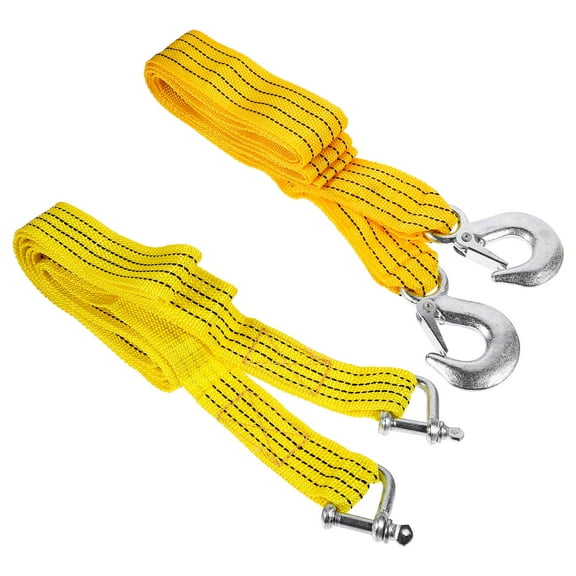 GOOHOCHY  2 Pcs Tow Rope Trailer Vehicle Tie down Recovery Straps Automobile Cars