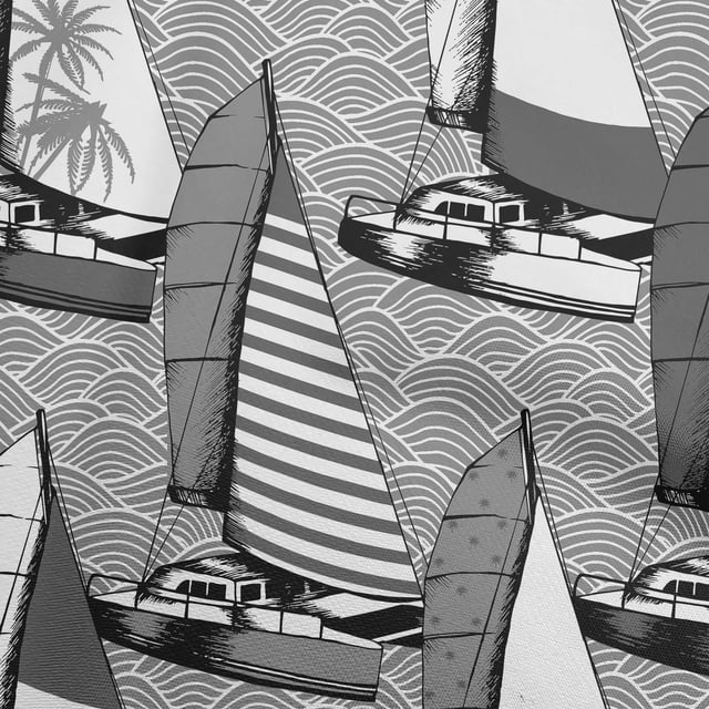 oneOone Tissu en Coton Flex Gris Matériel de Robe Nautique Tissu Imprimé Tissu au Mètre 40 Pouces de Large