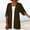 Brown, variant on Babysbule Womens Cardigans Women Fashion Cardigan Up Casual Solid Color Half Sleeve Hoodeless Top Women's Top Blouse