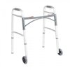 Folding 2-button walker, 5" wheels-glides, adult, case of 4
