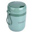 thumbnail image 1 of Frasco de Alimentos Aislado, Recipiente de Alimentos de Doble Capa Termo de Sopa Aislado con Cuchara Plegable y Tapa con asa para Viajes (Verde), 1 of 4