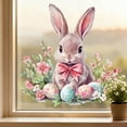 thumbnail image 5 of Easter Bunny & Egg Window Stickers – Watercolor Adhesive Decals for Spring Wall, Window, or Home Decoration – Macaron Color Rabbits & Floral Design, 5 of 5