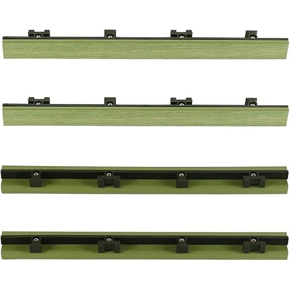 1/12 ft. x 1 ft. Quick Deck Composite Deck Tile Straight Trim in Irish Green (4-Pieces/Box)