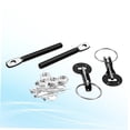 thumbnail image 5 of ETHZZLE Universal Aluminum Alloy Car Hood Bonnet Lock Pulling Type Replacement Accessory in Black for Engine, 5 of 8