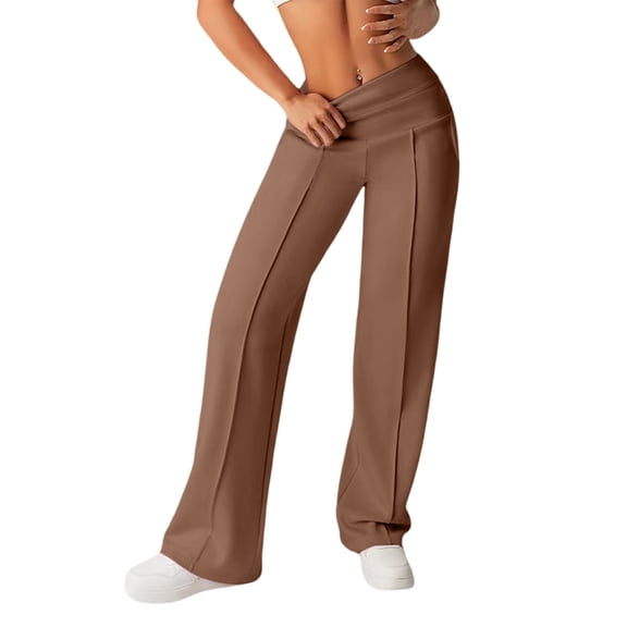WCJM Women's Casual Pants Women Elastic Waist Wide Leg Loose Pants Lightweight Comfortable Activewear for Workout