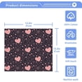 thumbnail image 5 of GZHJMY Valentine's Day Heart Cotton Washcloths Set of 6, 12"x12" Super Soft Absorbent Wash Cloths Bathroom Face Cloths Fingertip Towels for Gym Hotel and Spa, 5 of 7