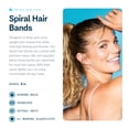 thumbnail image 2 of Gimme Beauty Medium Hair Spiral Phone Cord Hair Bands - No-Snag Elastic Bands for All Hair Types - Non-Pulling Soft Hair Ties - Hair Accessory - Essentials Ponytail Holder - Black, 8 Pack, 2 of 6