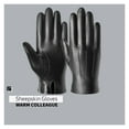 thumbnail image 3 of Sheepskin Gloves, for Men Genuine Leather Touch Screen Mittens Driving Riding ,Flexible and Comfortable, 3 of 6