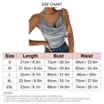 thumbnail image 4 of Camiseta sin mangas fruncida con cuello Halter para mujer, Top sin mangas de Color puro, camiseta sin espalda a la moda, Top ajustado con tirantes, 4 of 6