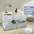 thumbnail image 7 of Bigroof Dresser Storage Organizer, 5 Drawer Dresser Tower Unit for Bedroom Hallway Entryway Closets, Wide Dresser Clothes Storage with Sturdy Steel Frame Wood Top, 7 of 7