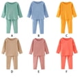 thumbnail image 4 of Minnieouse Calzoncillos largos para niños, conjunto de ropa interior de invierno para niños, Color sólido, manga completa, base, capa base, clima frío, Ropa interior café amarillento Minnieouse AP013731-04, 4 of 6