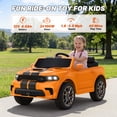 thumbnail image 3 of Dodge Electric Ride on Cars for Kids, 12V Licensed Dodge Durango Powered Ride on Toy with Parent Remote Control, Music Player, LED Lights, Safety Belt, Ages 3-6, Orange, 3 of 13