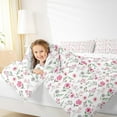 thumbnail image 4 of Homewish Rustic Daisy Flower Full Size Comforter Sets,Cute Country Floral Bedding Comforter Set,Pink White Bedding Sets For Girl Teens,Super Cozy Room Decor Reversible,3 Pieces, 4 of 8