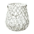 thumbnail image 1 of Candelabro colgante con asa, decoración tejida, estilo rústico bohemio, para el hogar, linterna, jaula para Navidad, decoración de la repisa del patio Altura 26cm, 1 of 7