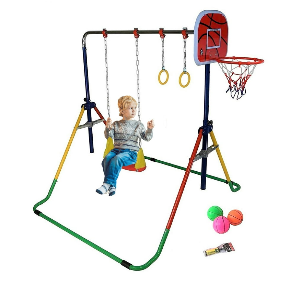 Kids Gymnastic Bar 4 in 1 Playground 4 Jungle Gym Training Monkey Bar Kip Bar Exanpandable