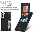 thumbnail image 6 of Samsung Galaxy S22 Plus 5G Cases with Card Holder for Women,Crossbody Phone Case for Samsung S22 Plus with Strap,Leather PU Lanyard Magnetic Clasp Zipper Wallet Case with Kickstand,6.6" Black, 6 of 7