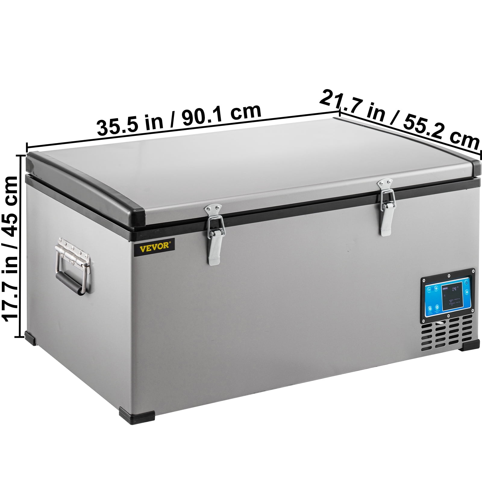 BENTISM Car Refrigerator, 40Qt/38L, 12v Portable Freezer with Dual Zone, 12/24V DC & 110-240V AC Electric Compressor Cooler w/ -4-68 Cooling Range, for Car Truck Vehicle RV Boat Outdoor & Home use