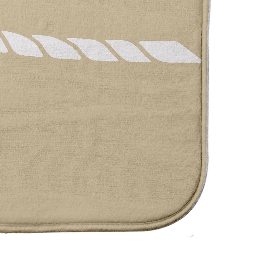 Simply Daisy 34" x 21" Plush Microfiber Taupe Carrick Bend Bath Mat