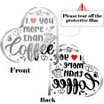 thumbnail image 2 of Funny Valentines Day Gifts for Her,Sweet Gift Ideas,Romantic Gifts for Women,Gifts for Girl Couple Friend Coworker-I Love You More Than Coffee Acrylic Heart Plaque Desk Decor 4x4 inch, 2 of 7